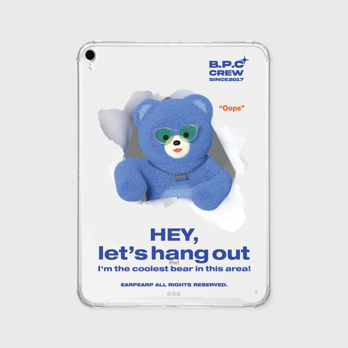 어프어프(EARPEARP) HANG OUT BUNI(아이패드-클리어하드)