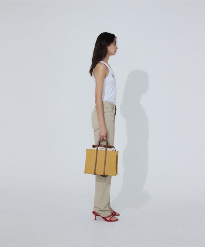 New vase medium bag-mustard