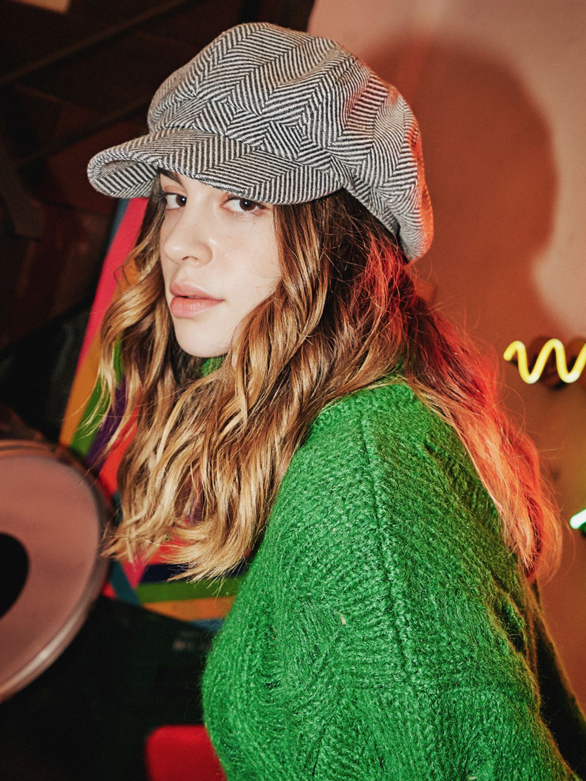 슬리피슬립(SLEEPYSLIP) [unisex]BD HERRINGBONE GRAY NEWSBOY CAP