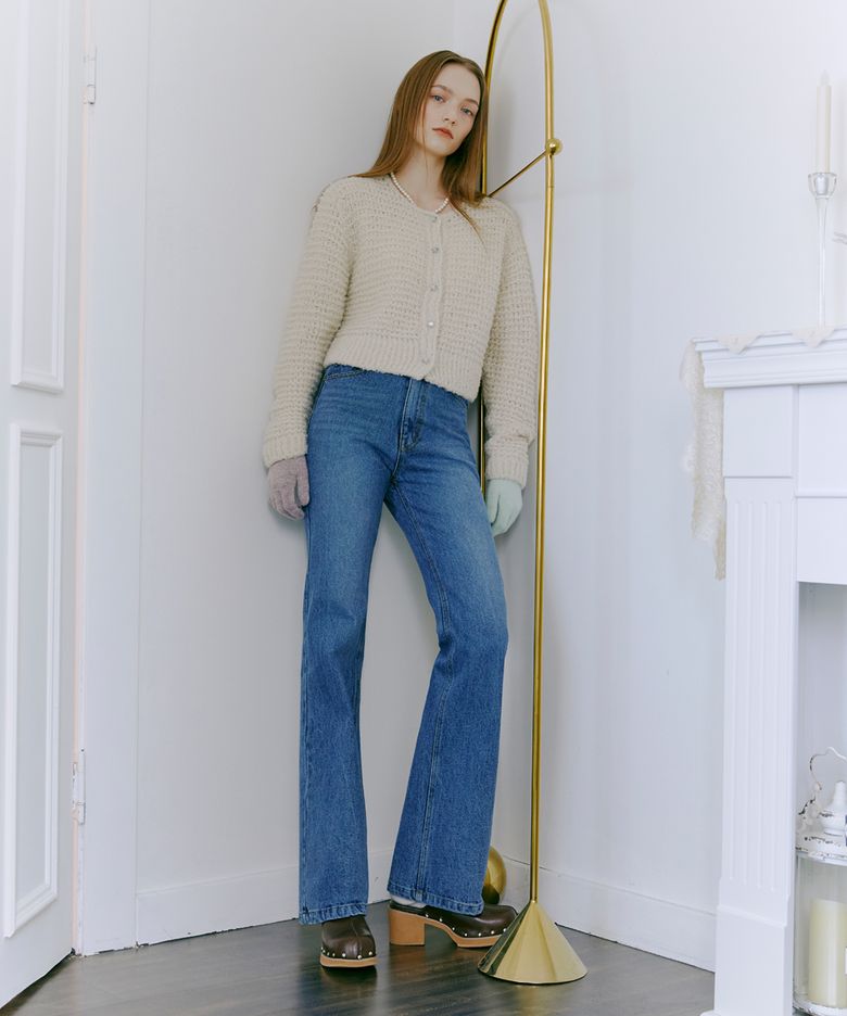 Boots Cut Denim Pants  Blue