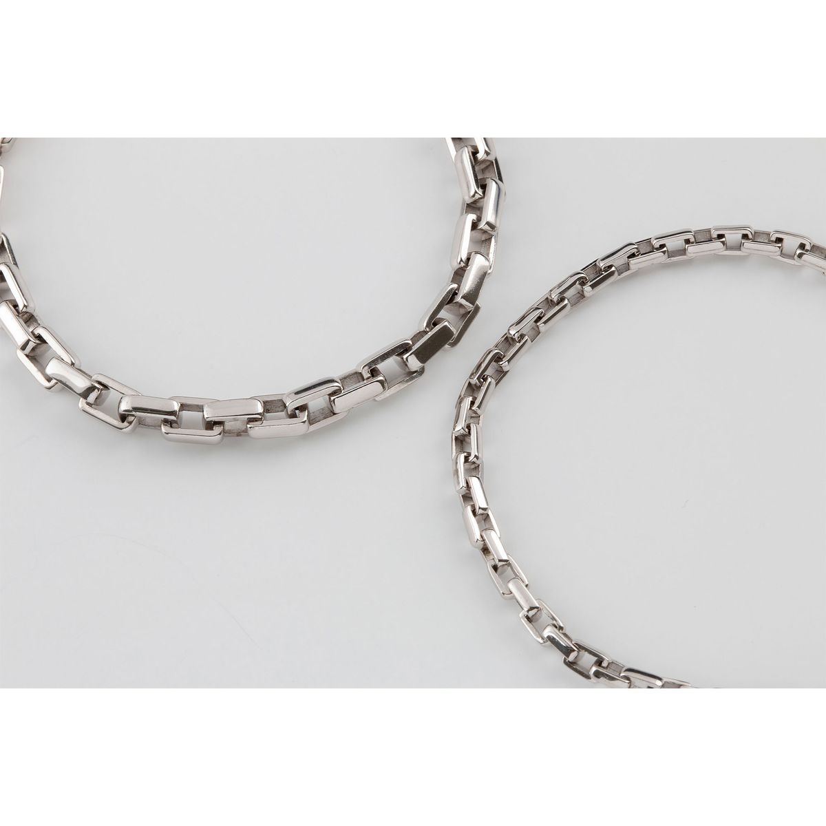 종로공장(JONGNOGONGJANG) 실버 925 사각 클립 체인 팔찌 (Silver Chain bracelet)