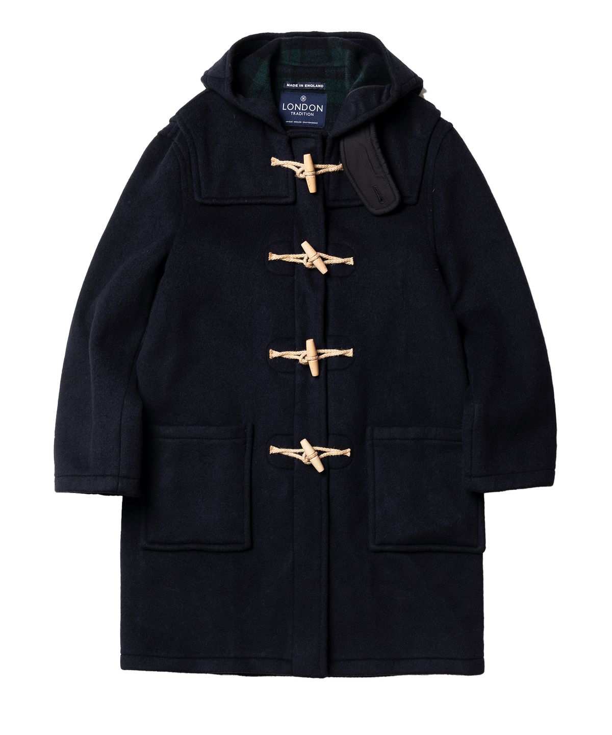 런던트레디션(LONDONTRADITION) Martin Mens Duffle Coat - Navy BW A06
