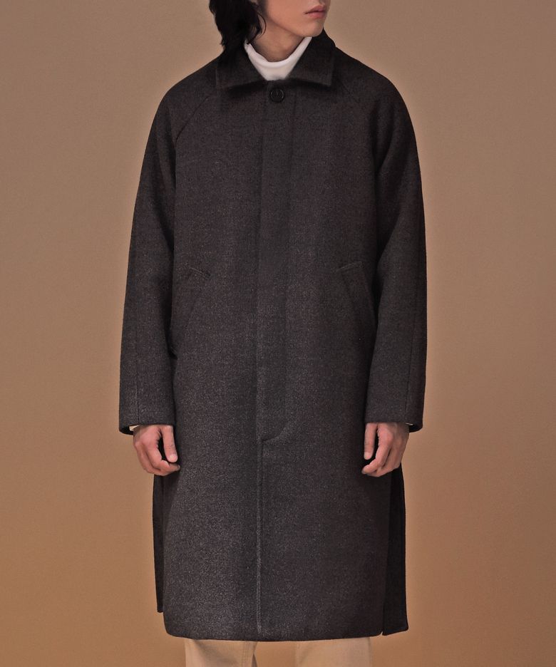 WINTER WOOL TRENCH COAT (DARK GRAY)