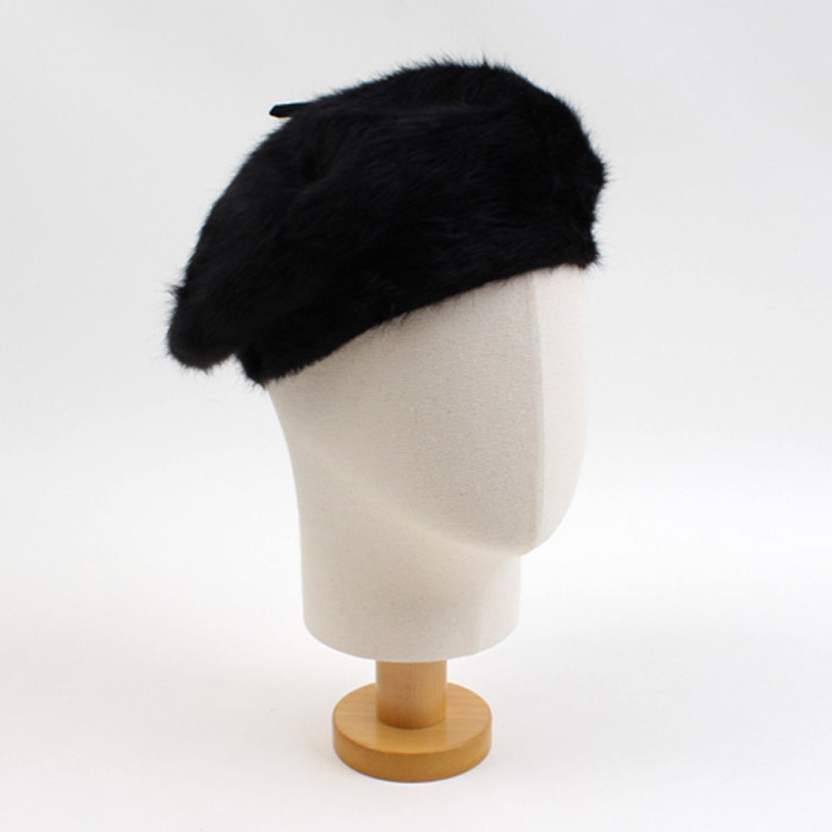 유니버셜 케미스트리(UNIVERSAL CHEMISTRY) Long Fur Black Beret 베레모