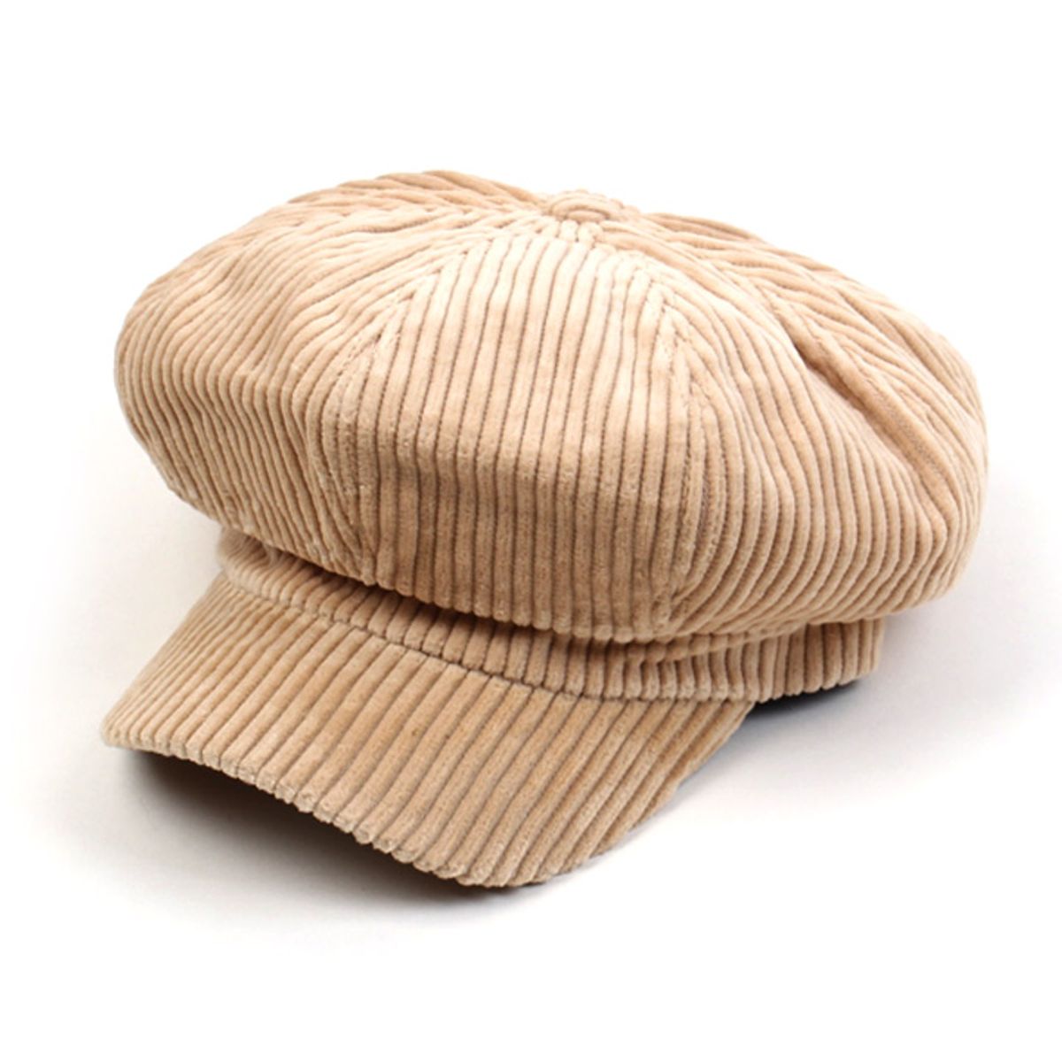 유니버셜 케미스트리(UNIVERSAL CHEMISTRY) Belted Bold Corduroy Beige Newsboy Cap 뉴스보이캡