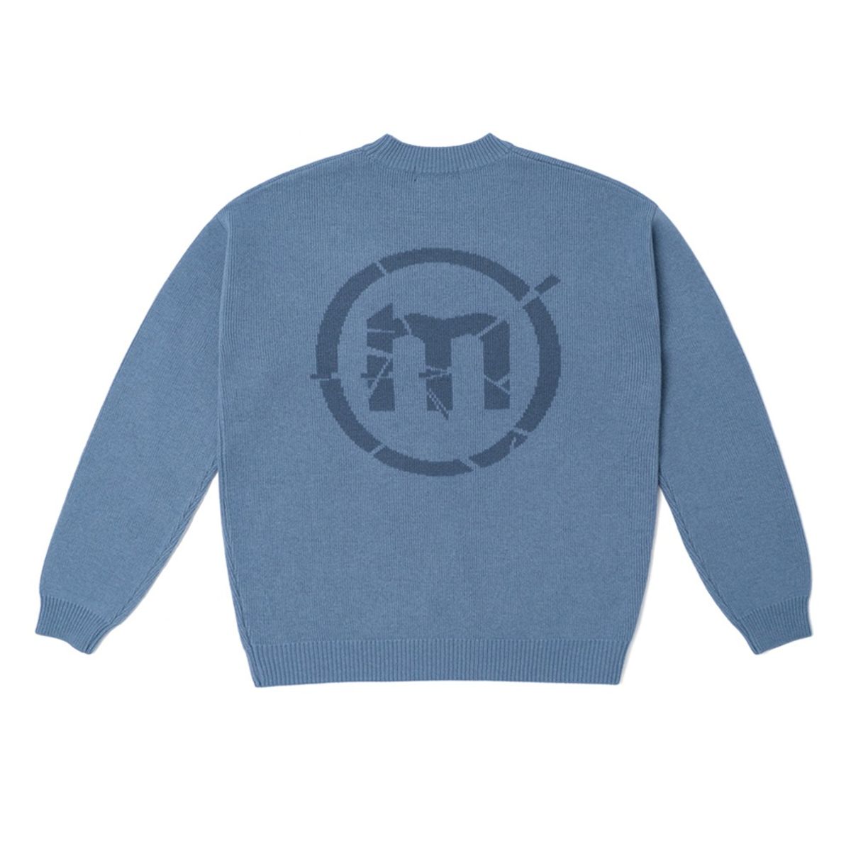 퓨처랩(FUTURE LAB) SHATTERED LOGO JACQUARD KNIT - BLUE