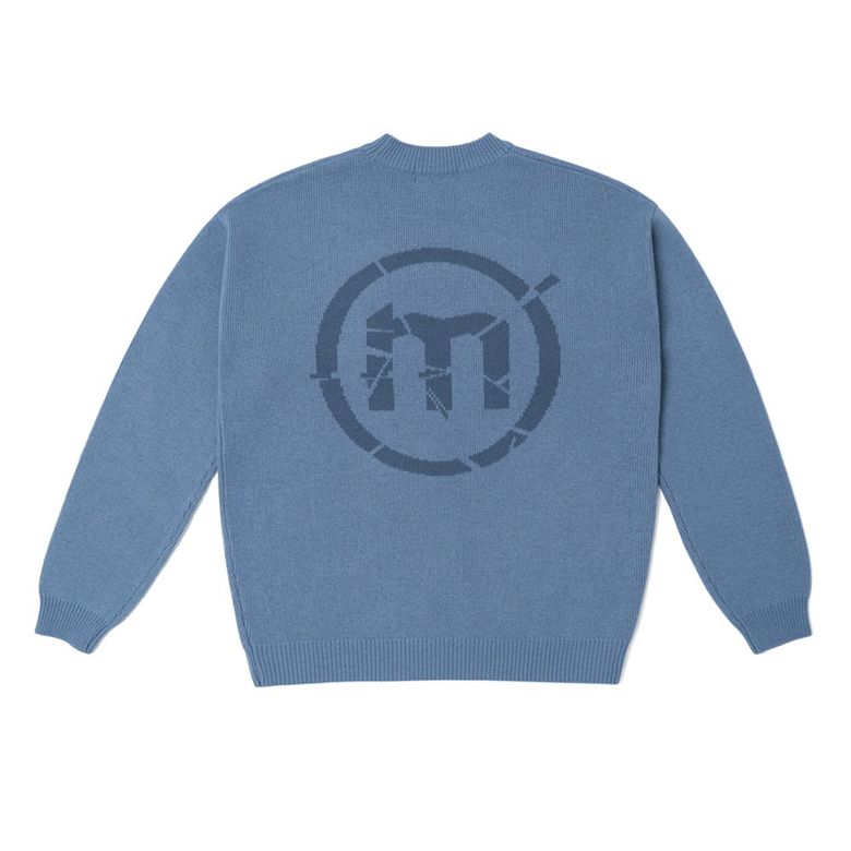 SHATTERED LOGO JACQUARD KNIT - BLUE