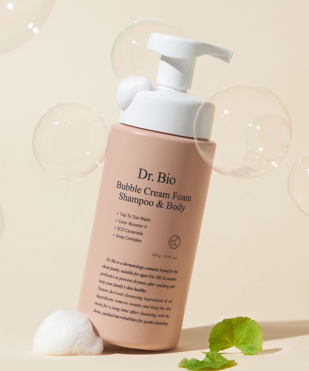 닥터바이오(DR.BIO) 버블 크림폼 샴푸 앤 바디워시 450g