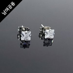 [남여공용] 5MM 스퀘어 크리스탈 귀걸이 / GBSE-043