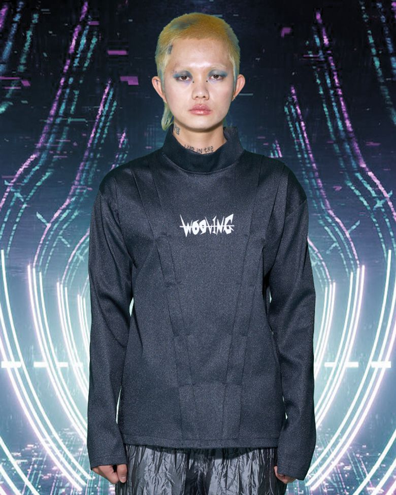 PLEATS LONG SLEEVE (BLACK)