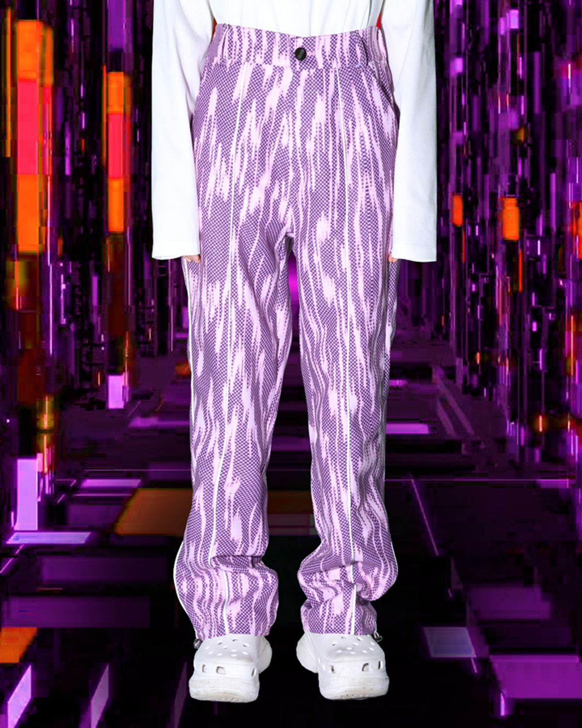 우빙(WOOVING) SCOTCH LINE PANTS (PINK)
