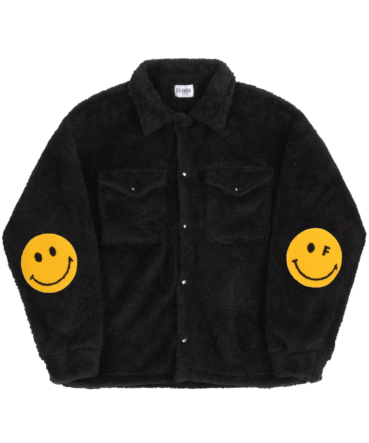 [GRAVER]★ELBOW CHECKERBOARD DOT SMILE SWEATSHIRT Elbow Checker Board Drawing Smile Hoodie - GRAVER | 60