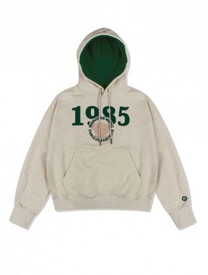 [기모선택]우먼즈 크롭 베어프렌즈 엠보자수 후드 오트밀(FCB3TS359W)