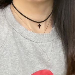 [남여공용] 리버시블십자가 가죽목걸이 / GHMN-293