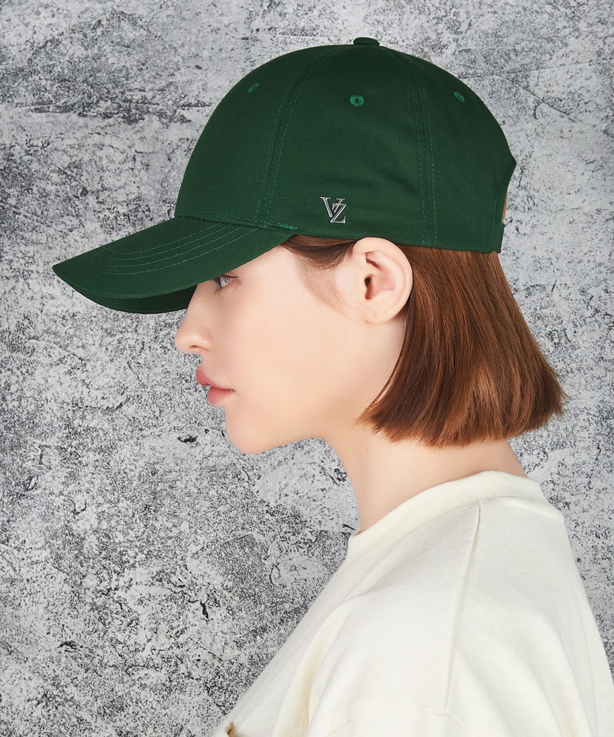 바잘(VARZAR) VZ 스터드 오버핏 볼캡 그린