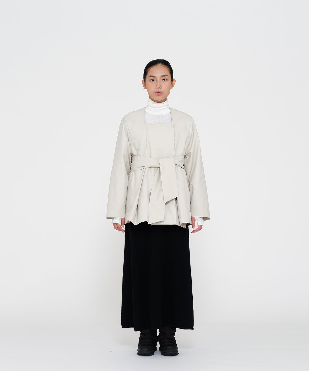 고목(KOMOK) 두루마기 하프 패딩 코트