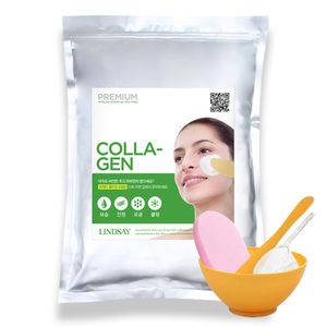 프리미엄 콜라겐 모델링팩 1kg+팩도구세트+클렌징해면 스펀지 증정 홈에스테틱 5종세트