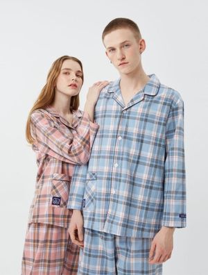 스무디나잇 기모 체크 파자마