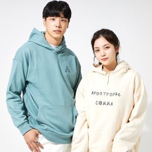 풀네임 드로잉 로고 후디 (아이보리/블랙)