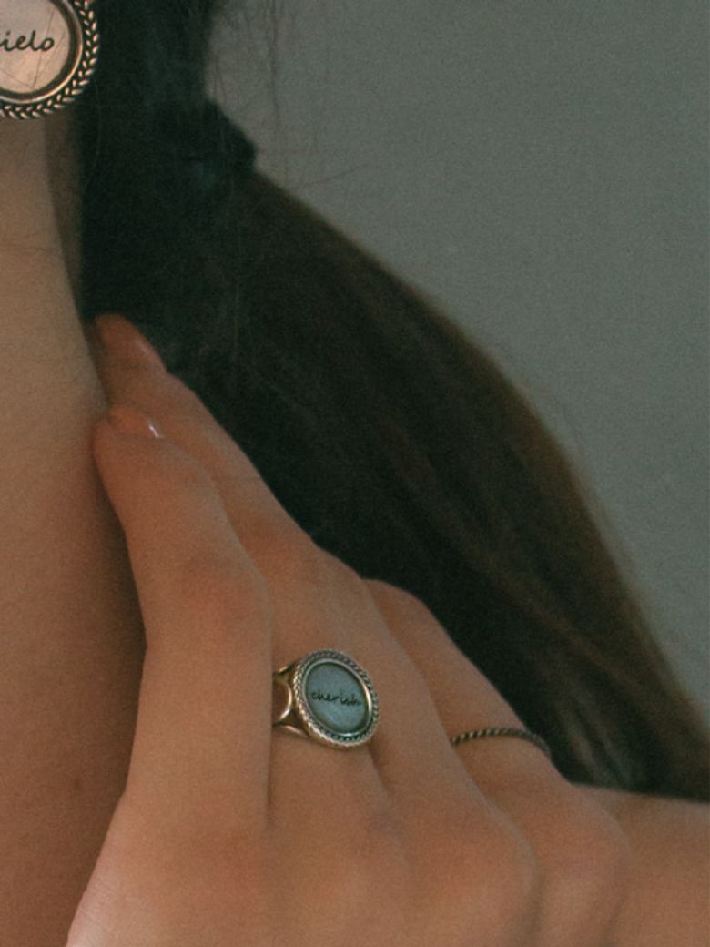 olive coronet ring