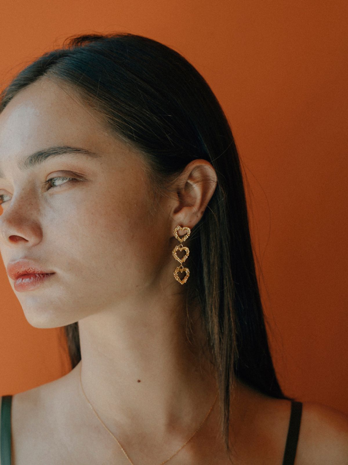 피오레(FIORE) blooming heart drop earring 낱개(1piece)