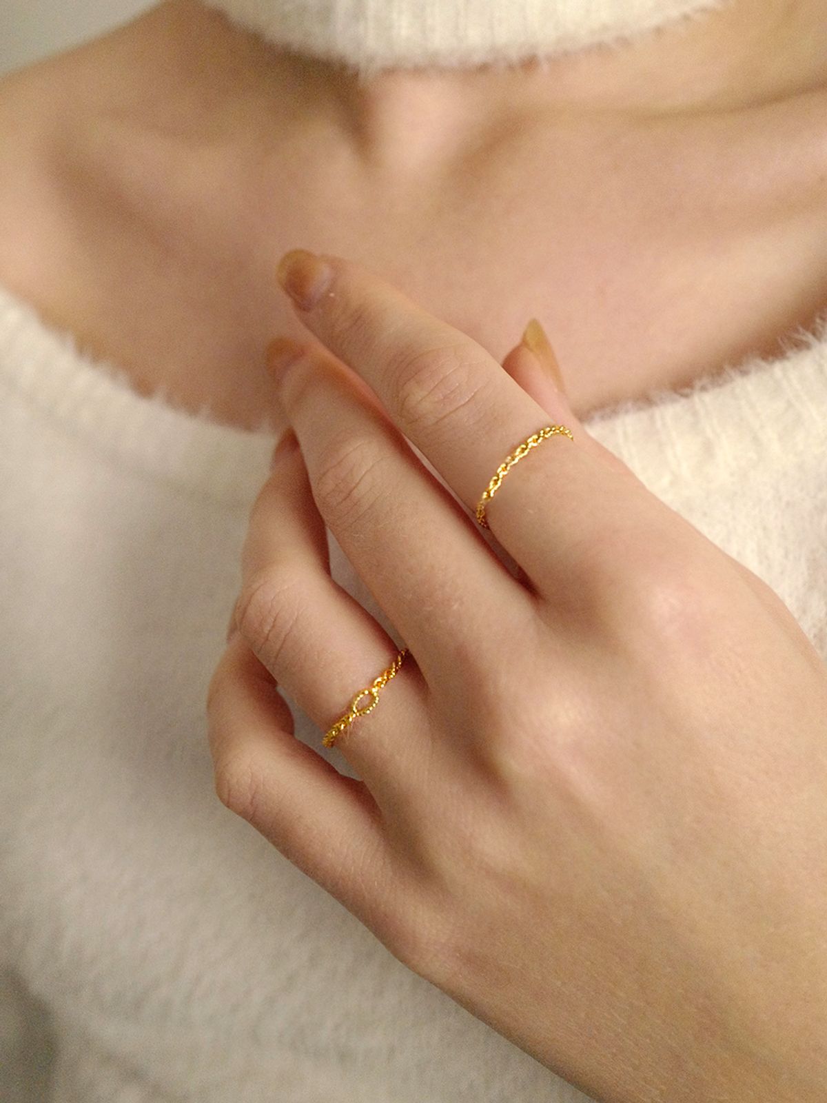 피오레(FIORE) pretzel chain ring