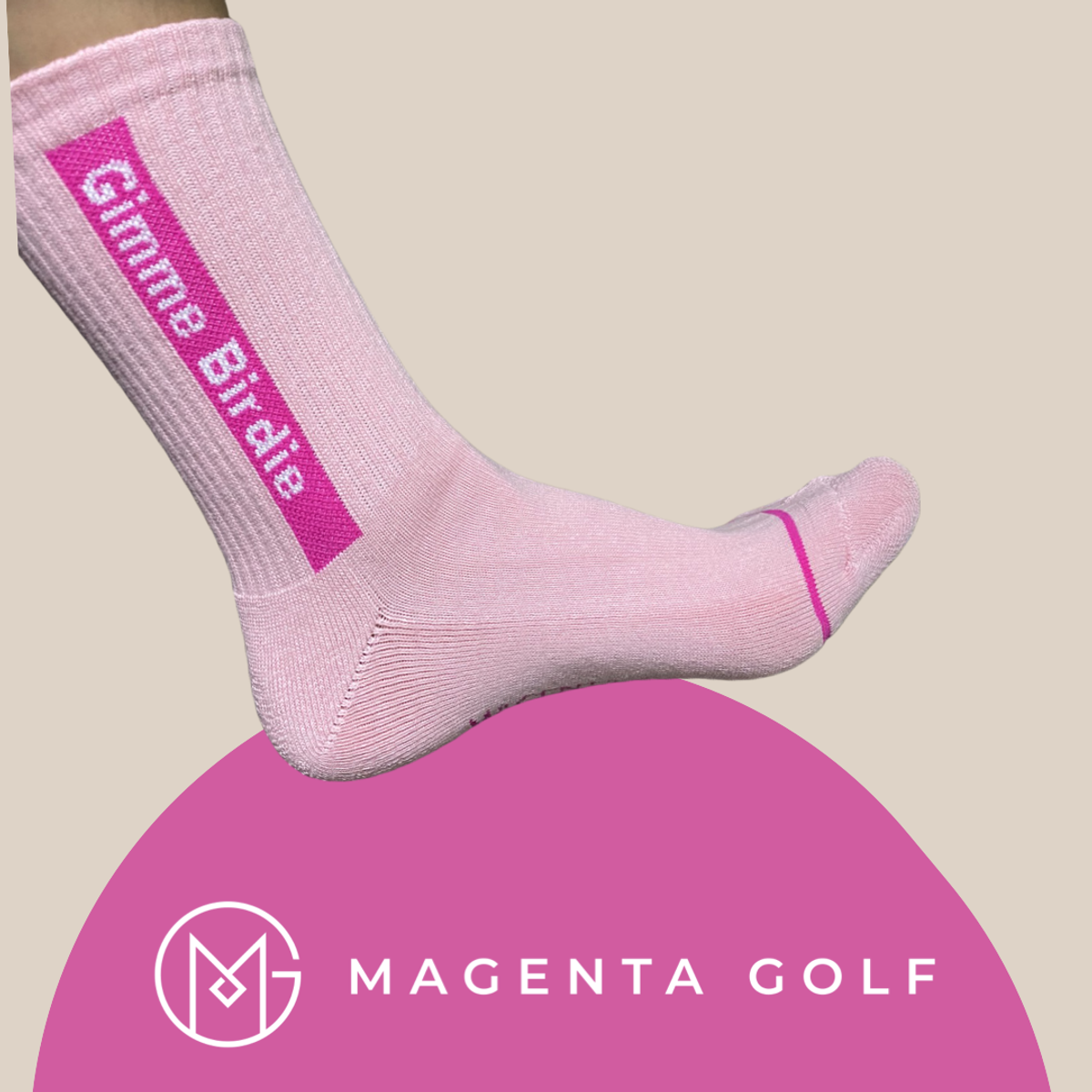 마젠타골프(MAGENTA GOLF) GIMME BIRDIE 크루넥  골프양말 테리삭스