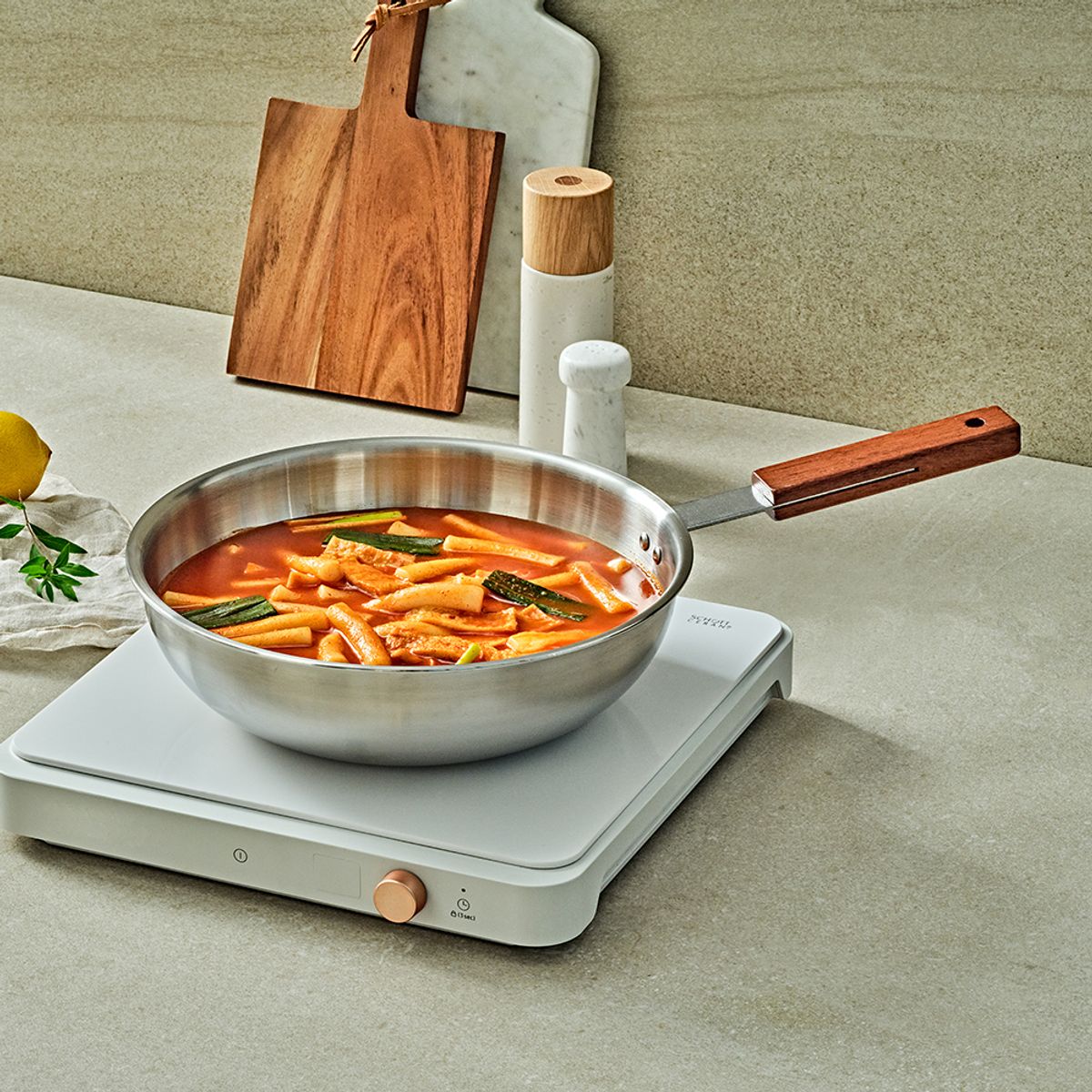 글라스락(GLASSLOCK) 셰프토프 우드핸들 통3중 궁중팬 26cm