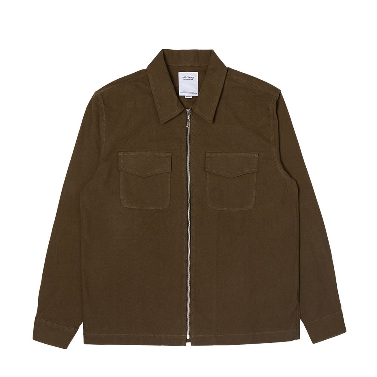 아르스 콘택트(ARSCONTACT) AC ZIPUP SHIRTS.KHAKI