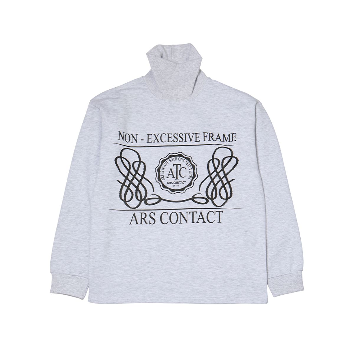 아르스 콘택트(ARSCONTACT) AC NECK SWEAT SHIRTS.GRAY