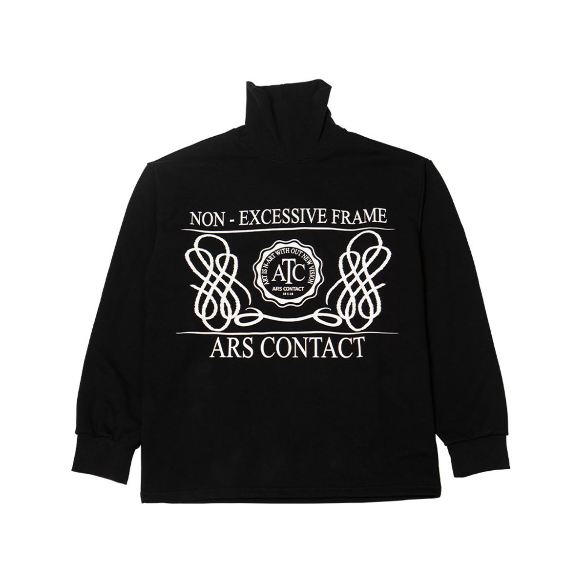 아르스 콘택트(ARSCONTACT) AC NECK SWEAT SHIRTS.BLACK
