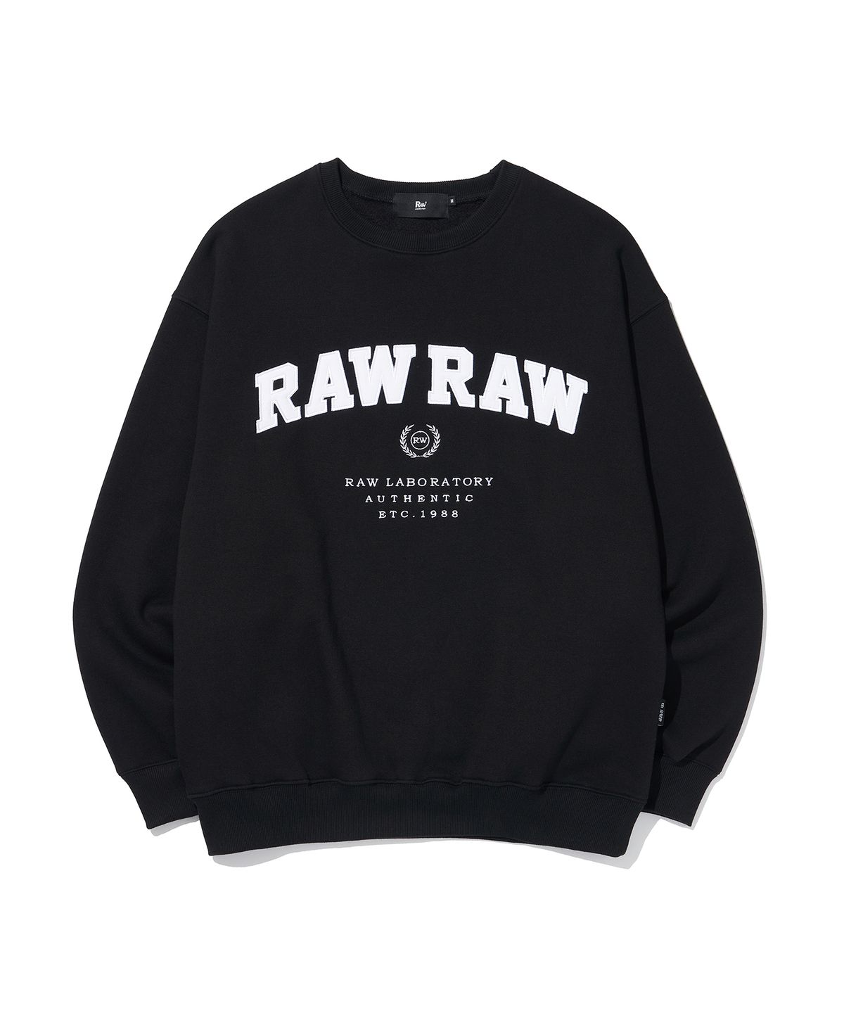 로우랩(RAW LAB) RAWRAW 아치로고 크루넥 (블랙)