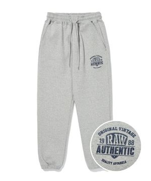 빈티지 어센틱 로고 스웻 조거팬츠 (그레이)