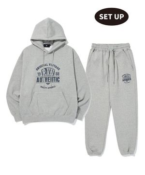 [SET] RAW 빈티지 어센틱로고 트레이닝 셋업 (그레이)
