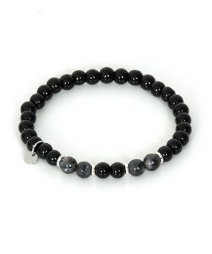 남성 패션 유광 모노톤 글라스 비즈 팔찌 MFJBM05