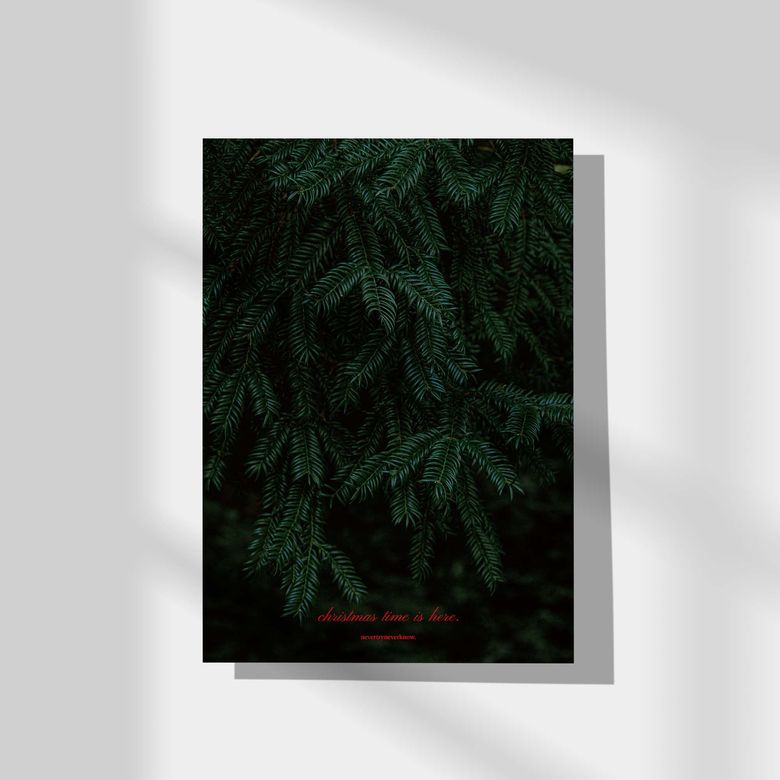 인테리어 포스터 Christmas time is here 2