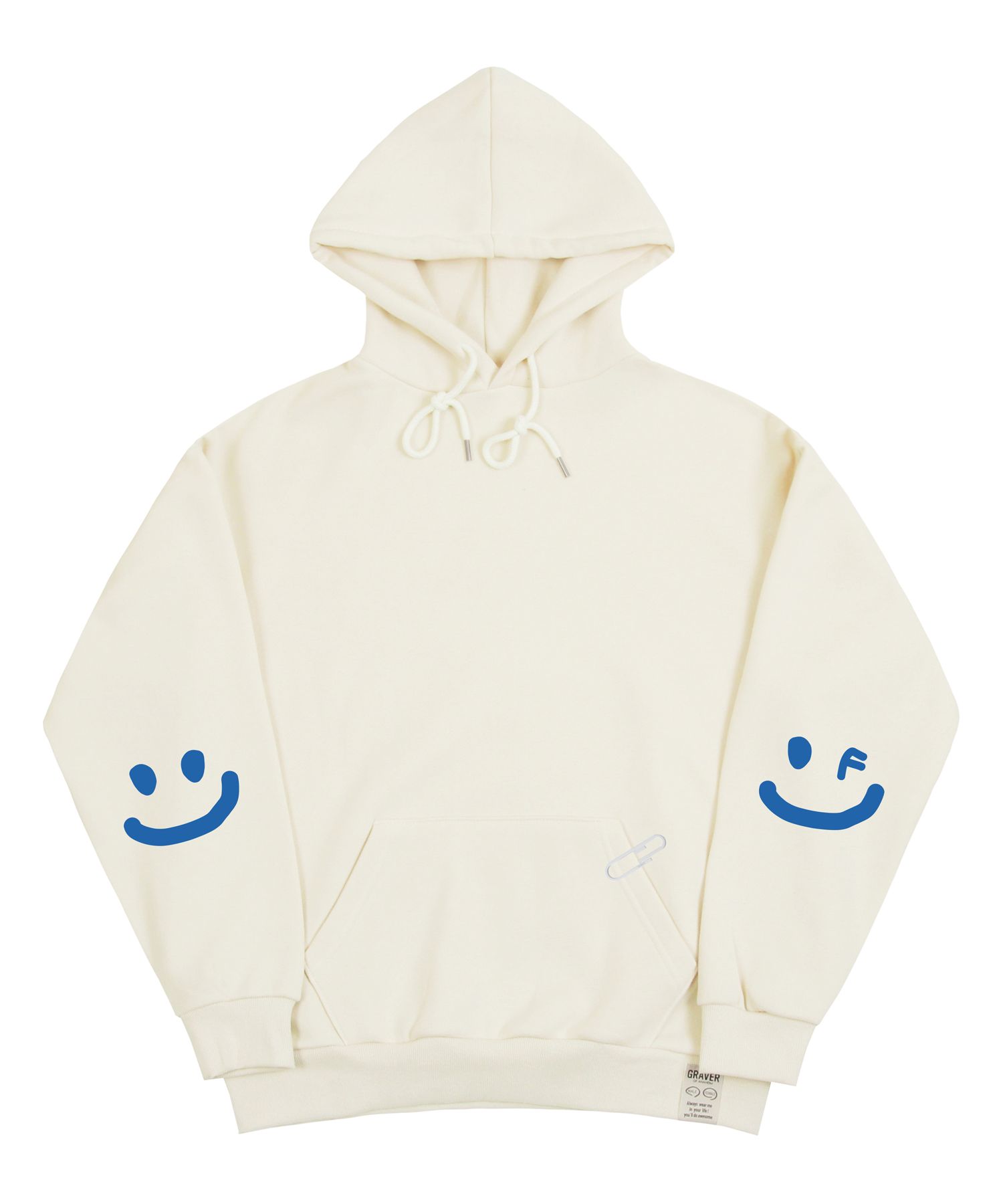 [GRAVER]★ELBOW SMILE DRAWING BEADS SWEATSHIRT MUSINSA | GRAVER [UNISEX] ELBOW SMILE DRAWING WHITE CLIP
