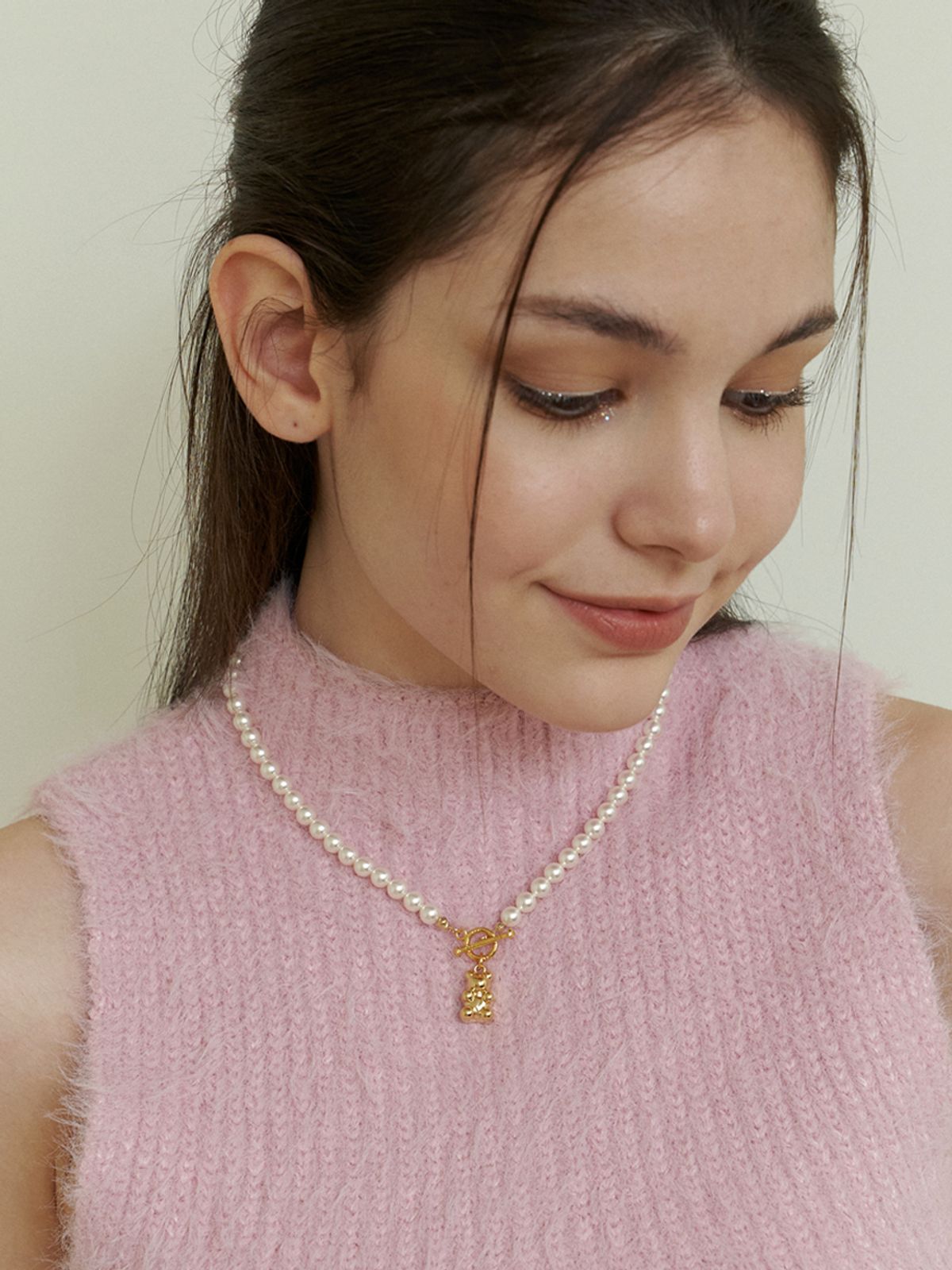 카인더베이비(KINDABABY) my teddy bear pearl necklace