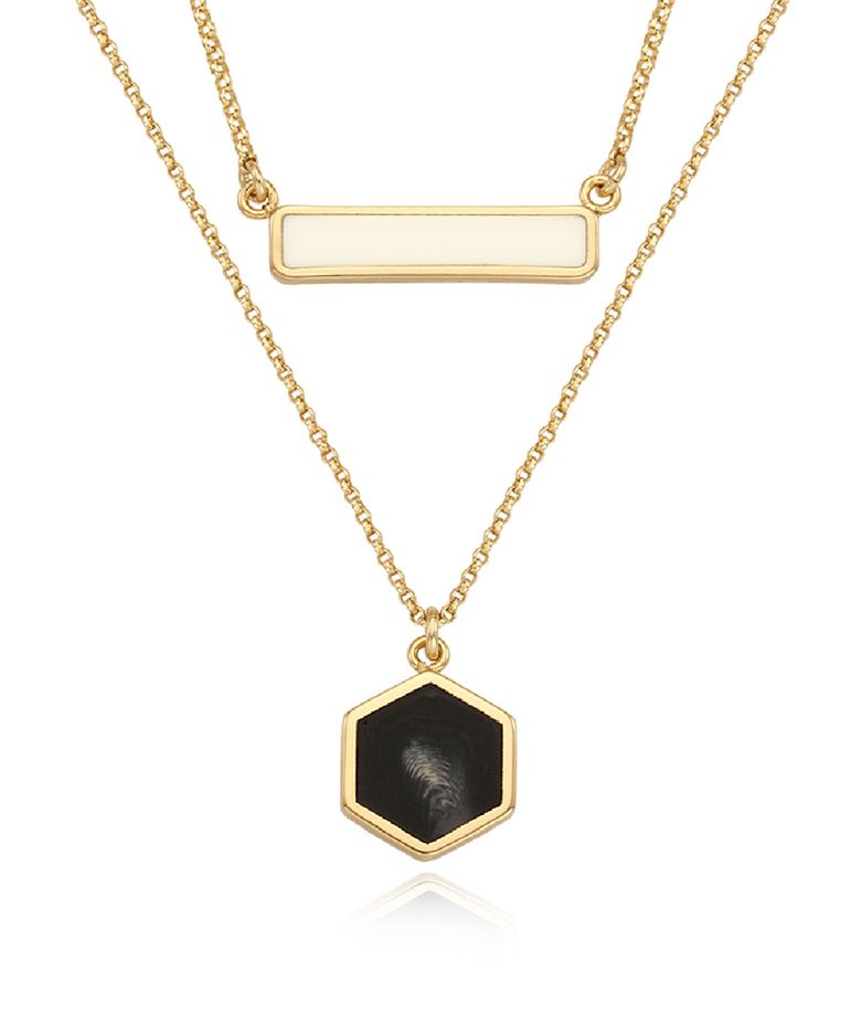 Formica Layered Necklace Hexagon
