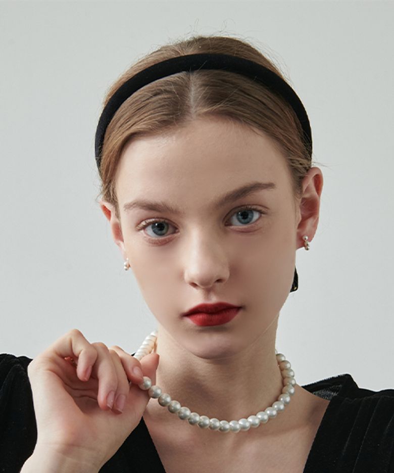 LVH015_TOUXHAS Basic velvet headband