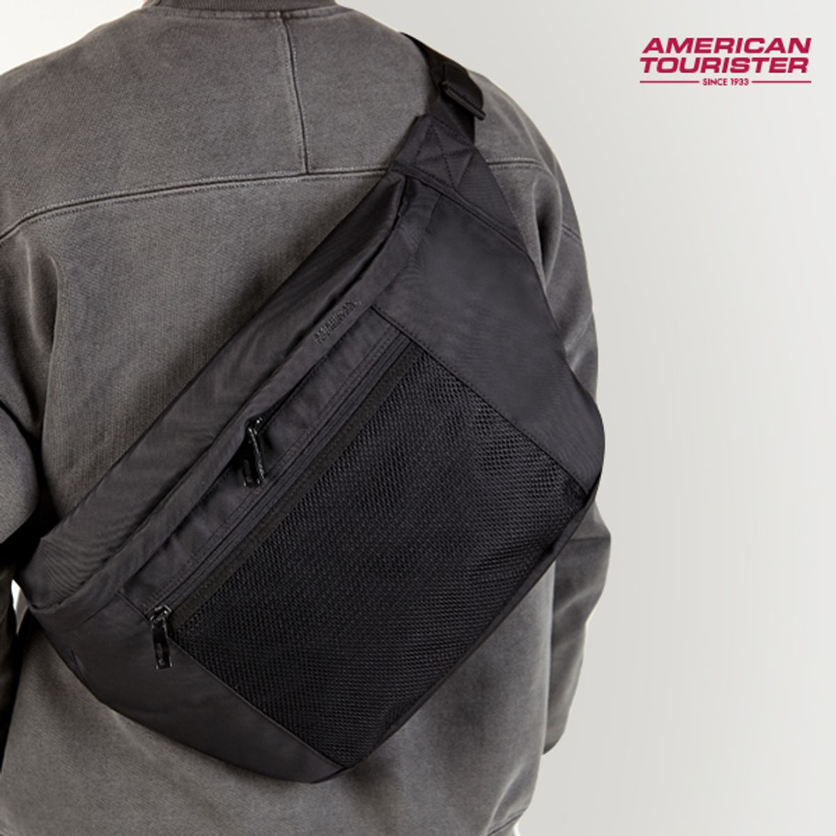 아메리칸투어리스터(AMERICAN TOURISTER) ALTON 슬링백 BLACK QB709002