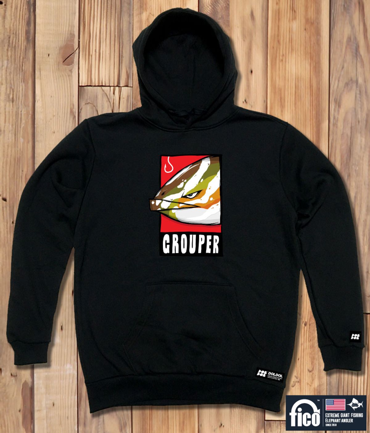 돌돌(DOLDOL) FICO-HOODY-11  익스트림 낚시 피코 캐릭터 그래픽 후드티 후디