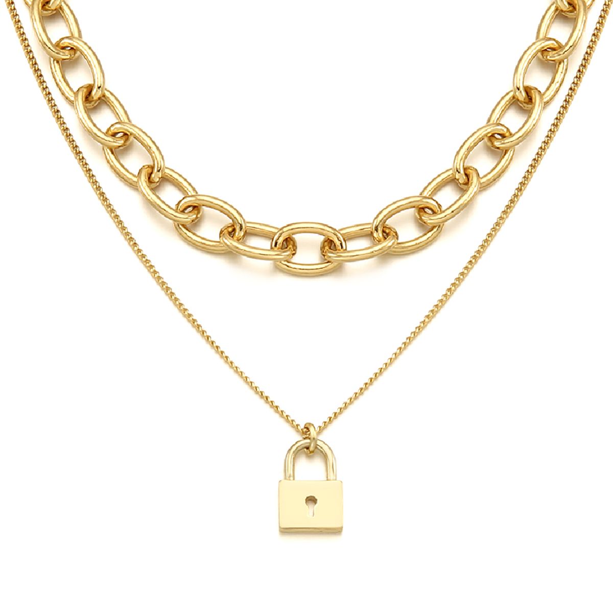 리타모니카(RITA MONICA) Lock Layered Necklace