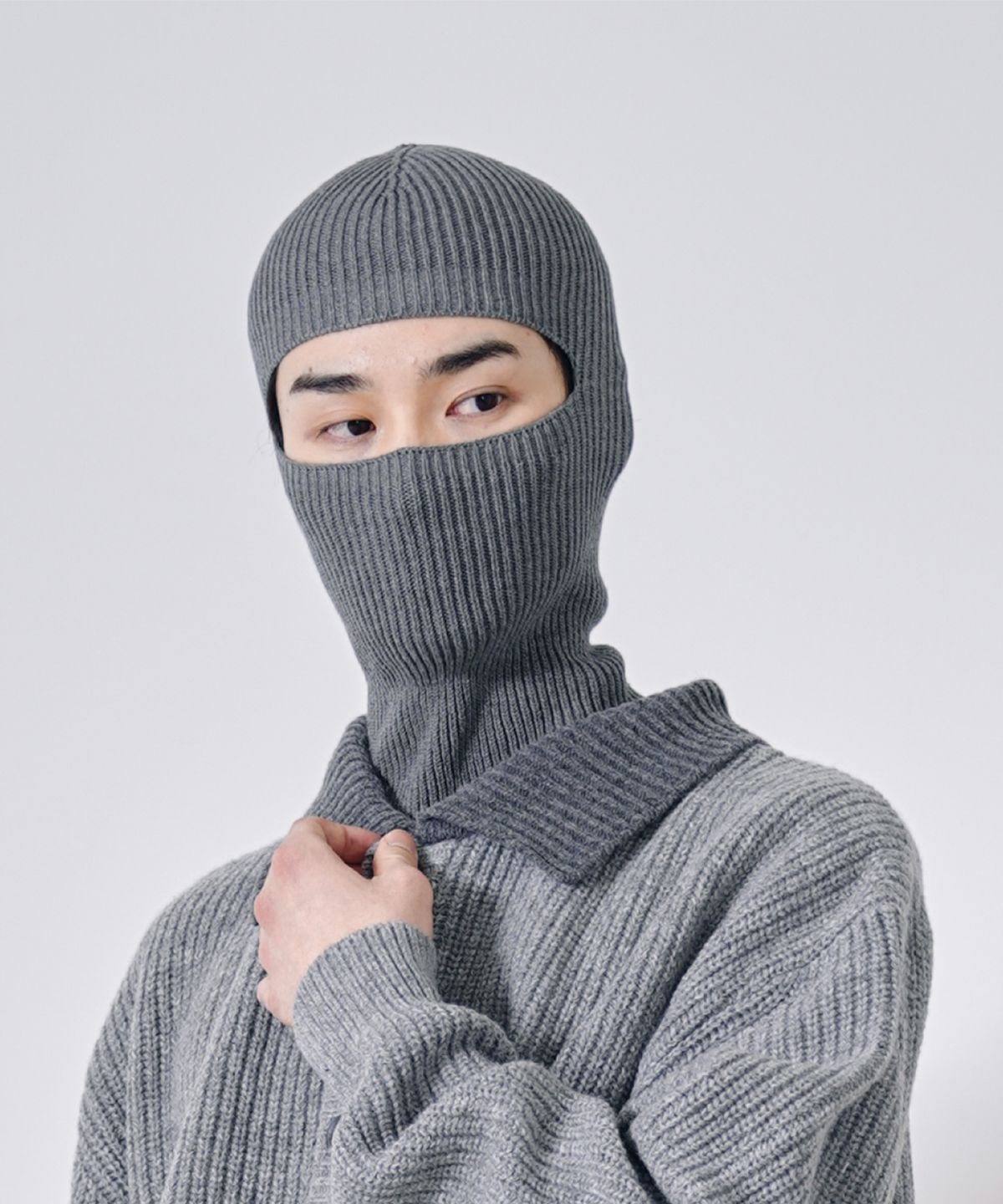 테스터먼트(TESTAMENT) Knit Balaclava (Grey)