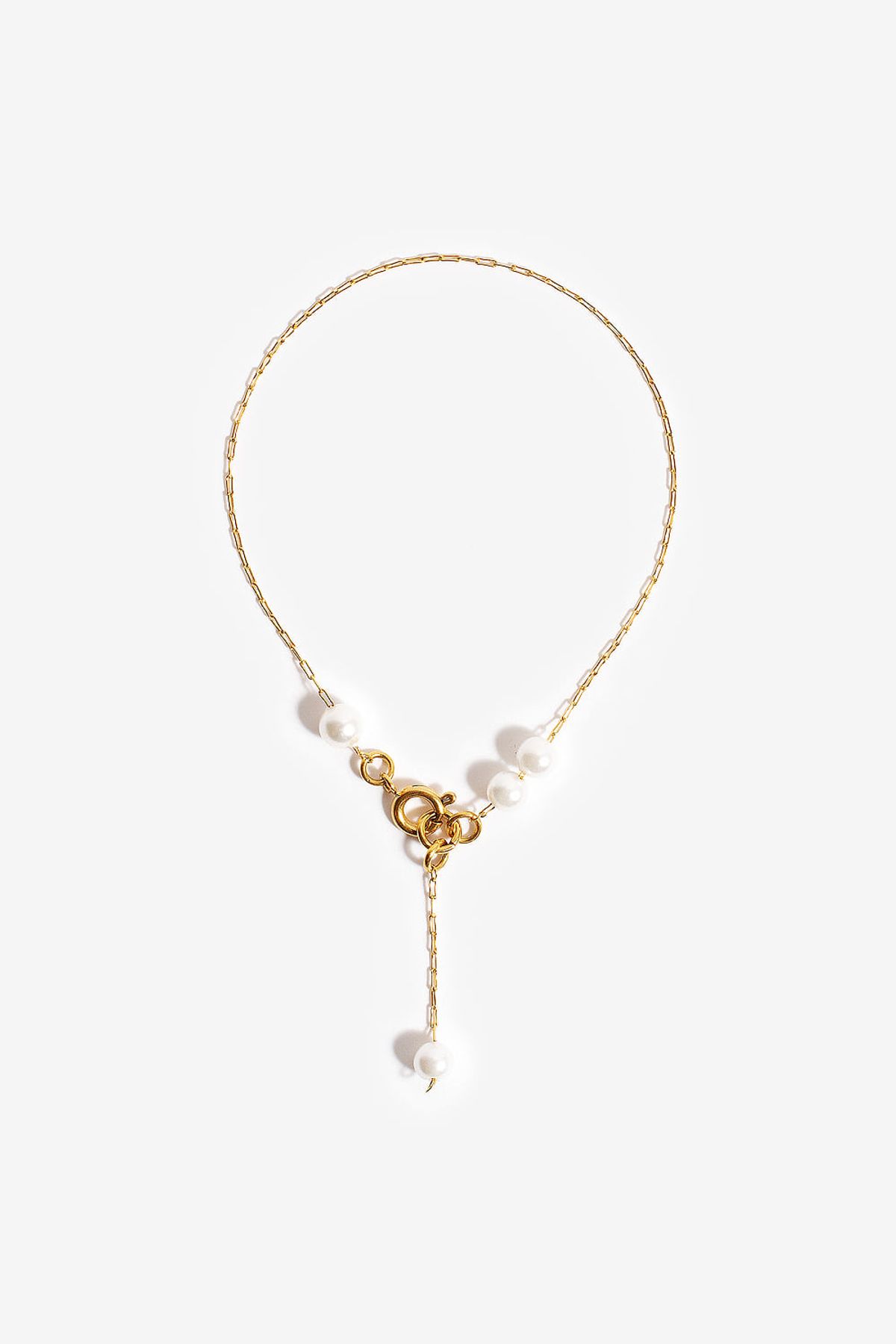 모드곤(MODGONE) 작은 진주 방울 골드톤 팔찌 Tiny Pearls Gold-tone Bracelet