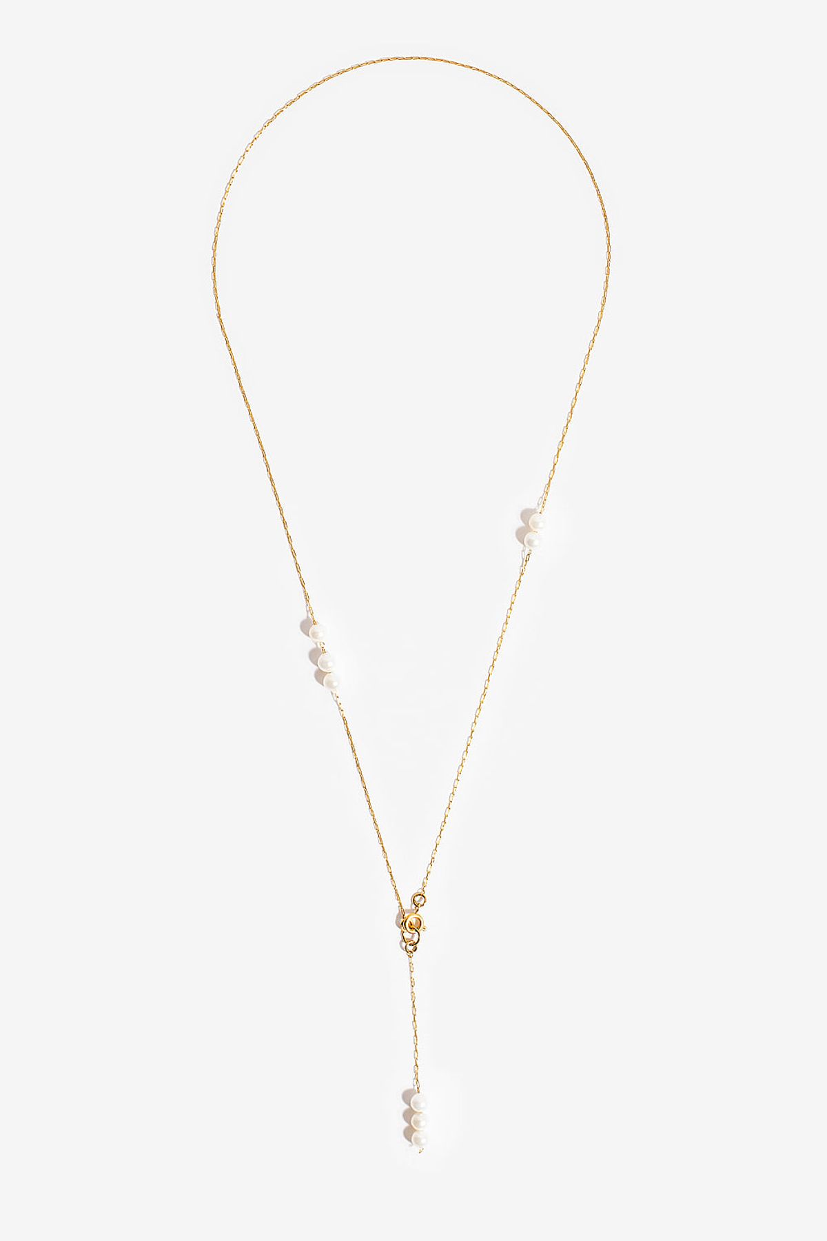 모드곤(MODGONE) 작은 진주 방울 골드톤 목걸이 Tiny Pearls Gold-tone necklace