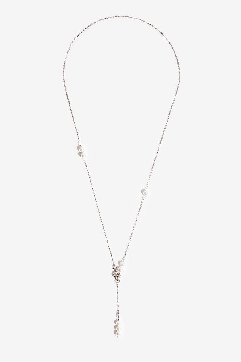 작은 진주 방울 실버톤 목걸이 Tiny Pearls Silver-tone necklace