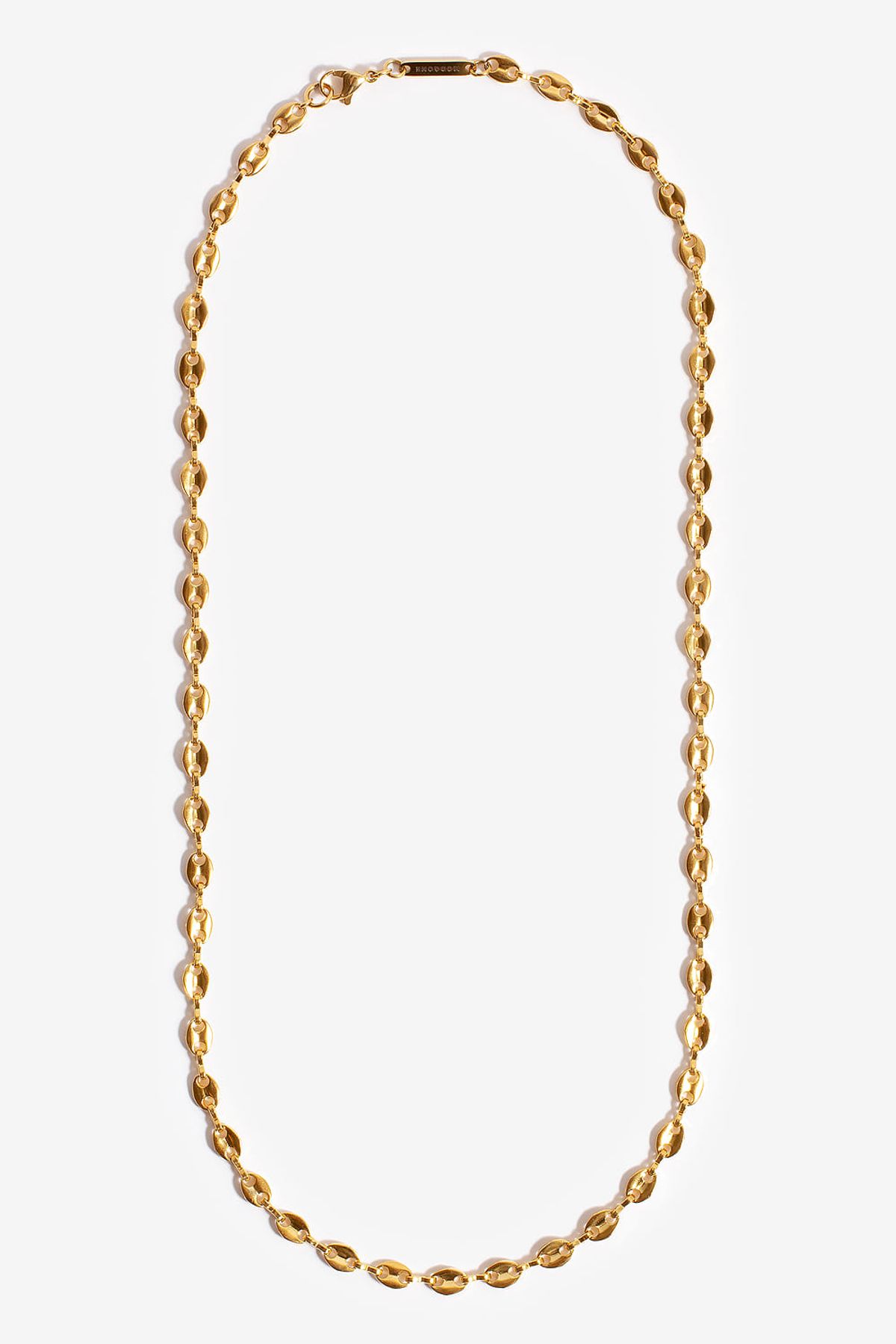 모드곤(MODGONE) 골드톤 빈체인 심플 롱 목걸이  Gold-tone Bean Chains Simple Long necklace
