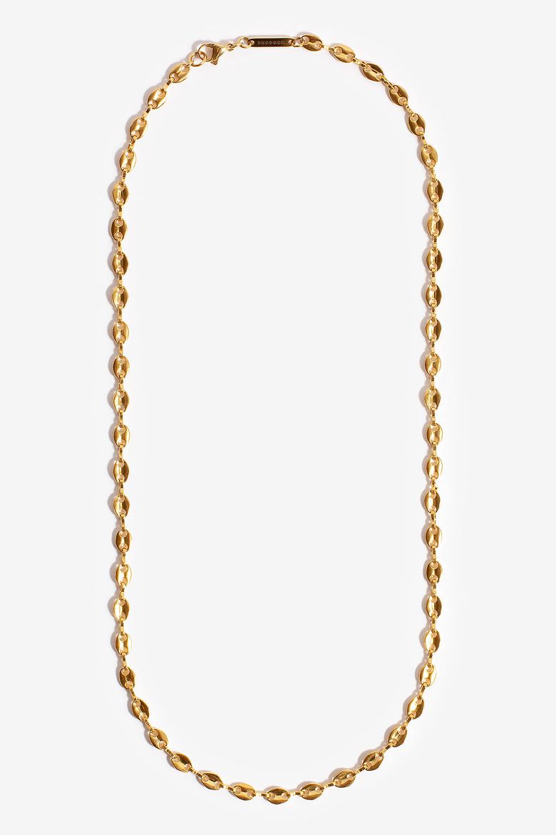 골드톤 빈체인 심플 롱 목걸이  Gold-tone Bean Chains Simple Long necklace