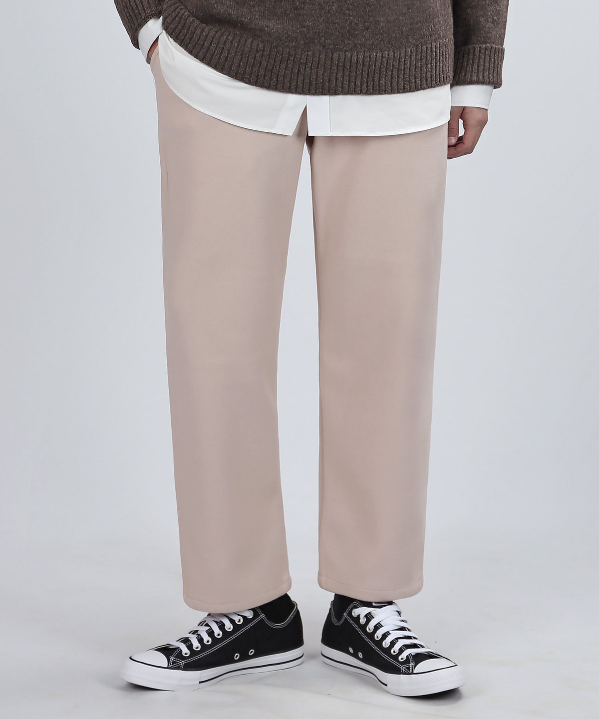베리베인(VERYVAIN) SPAN WOOL WIDE PANTS (SAND)